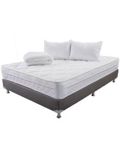 Combo Colchón Salvación (Firmeza Media) + Base Cama + Accesorios