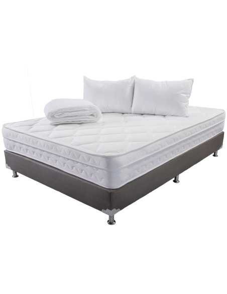 Combo Colchón Salvación (Firmeza Media) + Base Cama + Accesorios