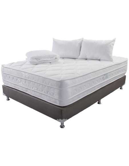 Combo Colchón Cielo (Firmeza Media) + Base Cama + Accesorios