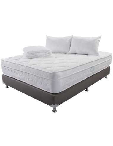 Combo Colchón Júbilo Especial (Firmeza Suave) + Base Cama + Accesorios