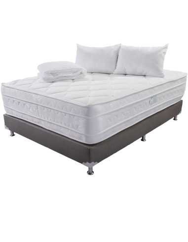 Combo Colchón Júbilo Especial (Firmeza Suave) + Base Cama + Accesorios