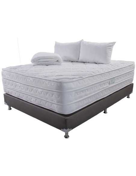 Combo Colchón Premier (Firmeza Suave) + Base Cama + Accesorios