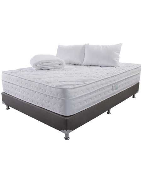 Combo Colchón Premier (Firmeza Suave) + Base Cama + Accesorios