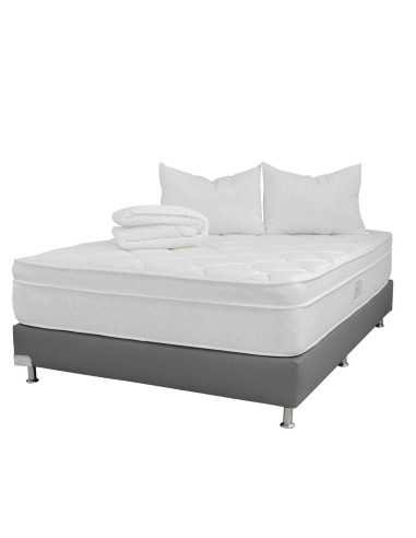 Combo Colchón Plus (Firmeza Alta) + Base Cama + Accesorios