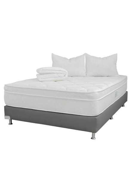 Combo Colchón Plus (Firmeza Alta) + Base Cama + Accesorios