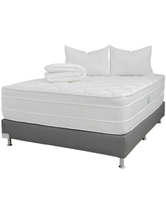 Combo Colchón Plus (Firmeza Alta) + Base Cama + Accesorios 2