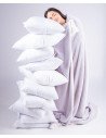 Combo: Cobija Térmica Ovejera Doble Faz + 2 Almohadas de Fibra Siliconada