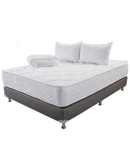 Combo Colchón Júbilo (Firmeza Media) + Base Cama + Accesorios